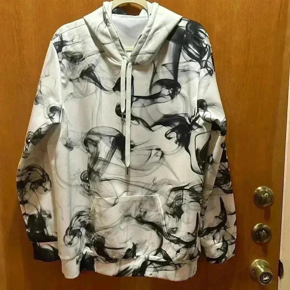 Black and white hoodie size large extra large